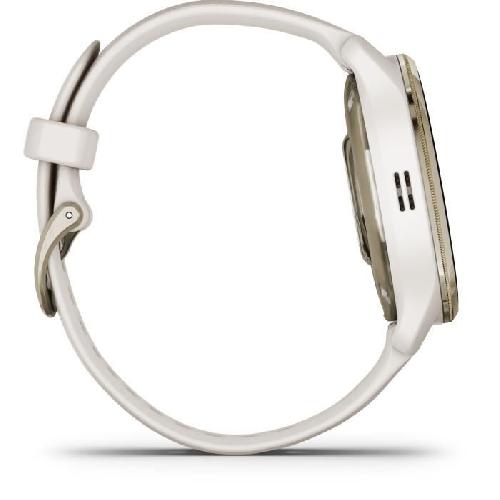 Montre Connectee Sport GARMIN Venu 2 Plus - Montre connectée avec appels via Bluetooth - Cream Gold - Bracelet ivoire