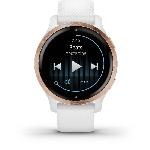 Montre Connectee Sport GARMIN Venu 2S - Montre connectée GPS - Rose Gold - Bracelet blanc