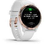 Montre Connectee Sport GARMIN Venu 2S - Montre connectée GPS - Rose Gold - Bracelet blanc