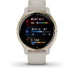 Montre Connectee Sport GARMIN - Venu 2S - Montre connectee - Light Gold - Bracelet beige
