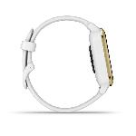 Montre Connectee Sport GARMIN Venu Sq - Montre connectee sante et bien-etre - Light Gold - Bracelet blanc