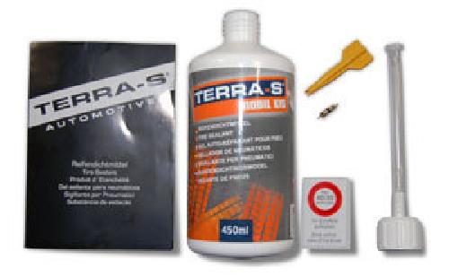 Kit Reparation Pneu - Outil Reparation Pneu Gel Auto-Reparant TERRA-S compatible avec pneu - Flacon de recharge