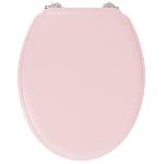 GELCO DESIGN Abattant WC Dolce - Charnieres inox - Bois moulé - Rose crystal