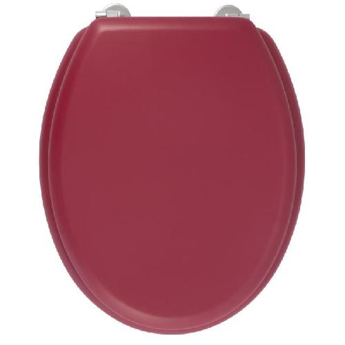 Abattant Wc - Rehausseur GELCO DESIGN Abattant WC Dolce - Charnieres inox - Bois moulé - Rouge cardinal