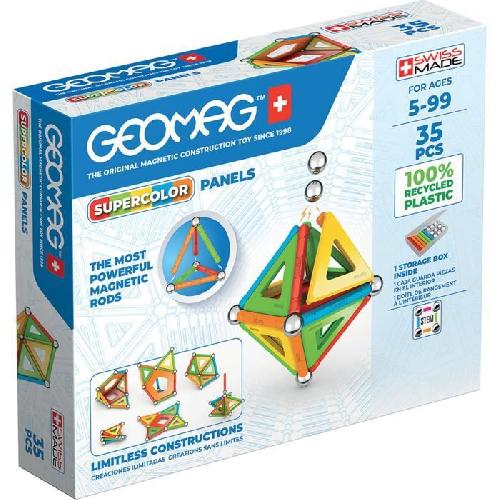 GEOMAG CLASSIC. PANELS SUPERCOLOR 35 pcs. construction magnetique. jeux educatifs. Jouet pour enfants des 5 ans. GMS01 - archives
