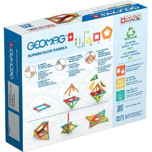 GEOMAG CLASSIC. PANELS SUPERCOLOR 35 pcs. construction magnetique. jeux educatifs. Jouet pour enfants des 5 ans. GMS01 - archives