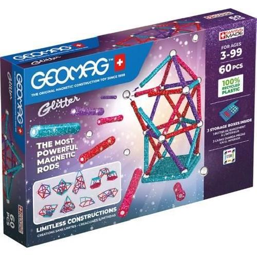 Jeu D'assemblage - Jeu De Construction - Jeu De Manipulation GEOMAG - Ecofriendly 60 pcs Glitter