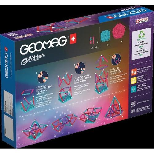 Jeu D'assemblage - Jeu De Construction - Jeu De Manipulation GEOMAG - Ecofriendly 60 pcs Glitter