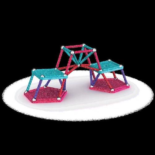 Jeu D'assemblage - Jeu De Construction - Jeu De Manipulation GEOMAG - Ecofriendly 60 pcs Glitter