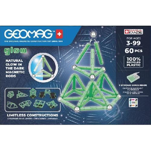 Jeu D'assemblage - Jeu De Construction - Jeu De Manipulation GEOMAG - Ecofriendly 60 pcs Glow