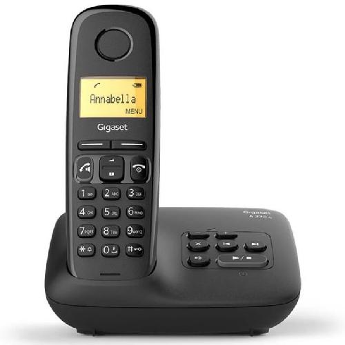 Telephone Fixe - Pack Telephones Gigaset A270 A Solo avec repondeur Noir