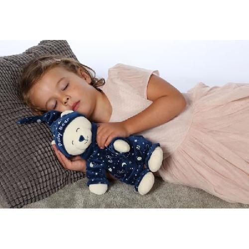 Peluche Gipsy Toys - Baby Bear Glow In The Dark - Peluche Pour Enfant - Brille Dans La Nuit - Vendue en Boite Cadeau - 24 cm - Bleu - Beige