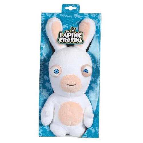 Peluche Gipsy Toys - Lapins Crétins Sonores - Bouche Fermée - 28 cm - Blanc