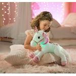 Peluche Gipsy Toys - Lica Bella Féerique Et Lumineuse - Peluche Licorne Interactive - 35 cm - Blanc - Rose