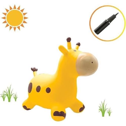 Ballon Sauteur - Baton Sauteur Girafe sauteuse gonflable - Lexibook - 45 cm H - Pompe manuelle incluse - Dés 3 ans