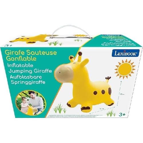 Ballon Sauteur - Baton Sauteur Girafe sauteuse gonflable - Lexibook - 45 cm H - Pompe manuelle incluse - Dés 3 ans