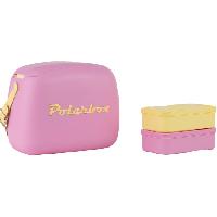 Glaciere Auto - Moto - Bateau Glaciere Lunchbox 6L Rose Pop logo et sangle jaune POLARBOX Glaciere Auto - Moto - Bateau Glaciere Lunchbox 6L Rose Pop logo et sangle jaune POLARBOX