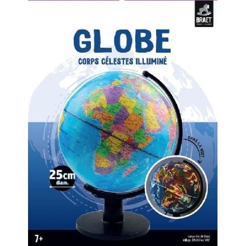 Globe Terrestre GLOBE TERRESTRE ILLUMINE - Tous pays et grandes villes ainsi que Corps Celestes - illumine diam 25cm