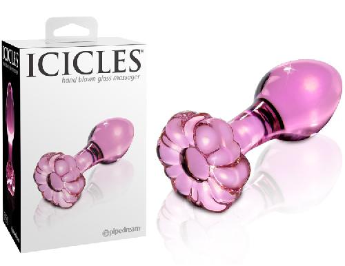 Plugs et godes Anal Gode anal en verre rose Icicles No 48