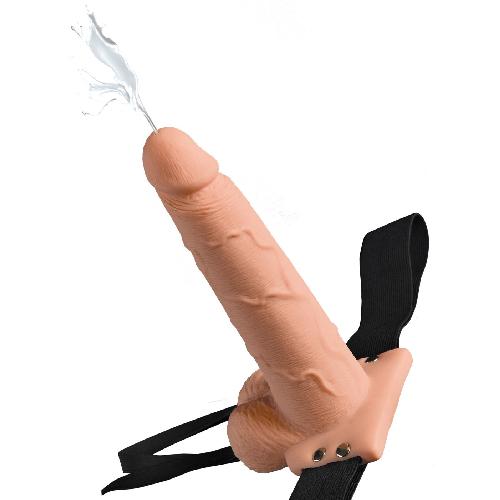 Gode ceinture creux qui ejacule FF - 20 cm D4 a 4.8 cm