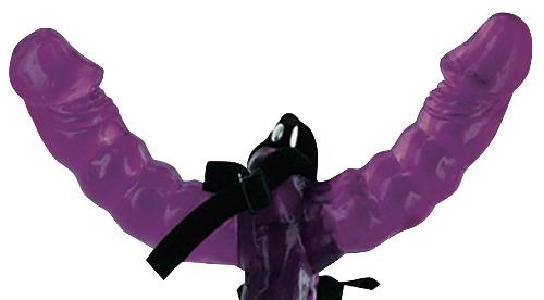 Gode ceinture double penetration de 15 cm