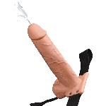 Gode ceinture ejaculateur creux de 26 cm