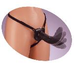 Gode ceinture noire orientable de 20 cm