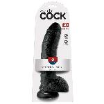 Gode KC 22cm avec testicules Dark