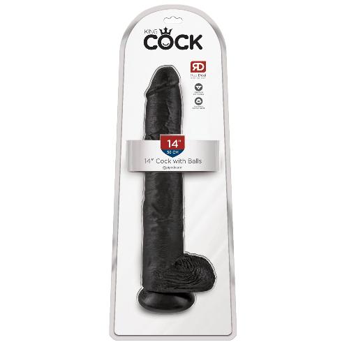 Godes Gode King Cock 14 Cock w Balls Dark