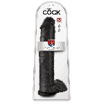 Gode King Cock 15 Cock w Balls Dark
