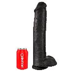 Godes Gode King Cock 15 Cock w Balls Dark