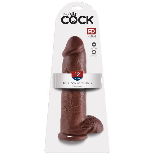 Godes gode King Cock 30cm Cock w Balls Brown
