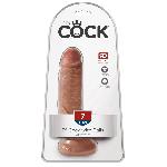 Gode King Cock 7 Cock w Balls Tan
