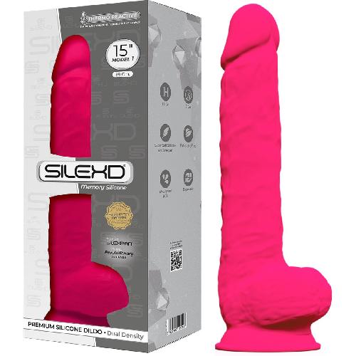 Gode Realiste Geant Rose Double Densite No 1 - 38 cm