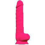 Gode Realiste Geant Rose Double Densite No 1 - 38 cm