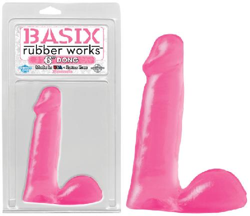 Gode realiste rose Basix Rubber Works - 15 cm