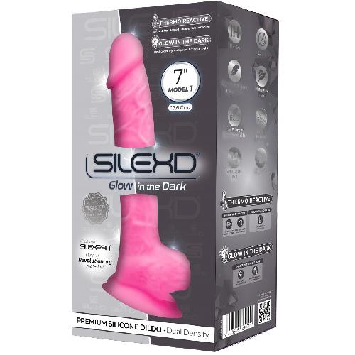 Gode Realiste Rose Phosphorescent Double Densite No 1 - 17.5 cm