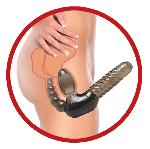 Gode triple penetration noir