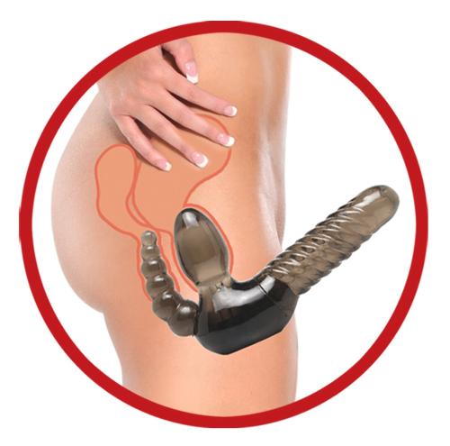 Gode triple penetration noir