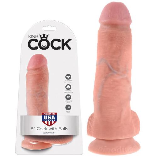 Godes Gode ventouse avec testicules King Cock chair - 21 cm