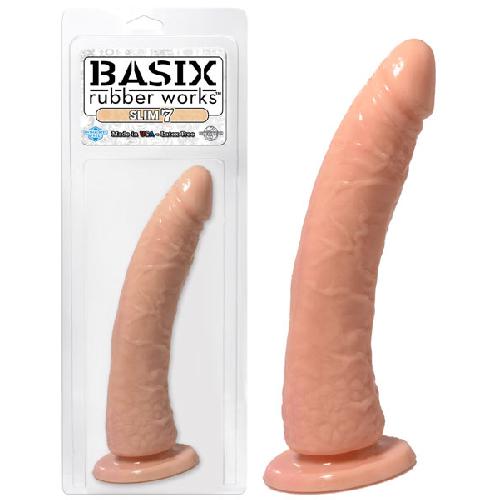 Gode ventouse Basix Rubber Works Slim - 20 cm