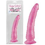 Gode ventouse Basix Rubber Works Slim rose - 20 cm