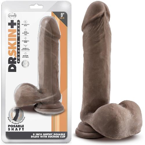 Gode Ventouse Ultra Realiste Noir DR Skin + 23 cm