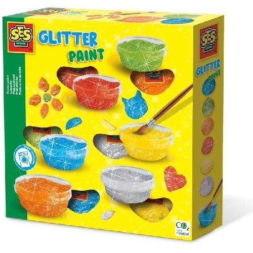 Peinture Gouache Gouache a paillettes - SES CREATIVE - Six couleurs vives de gouache pailletee
