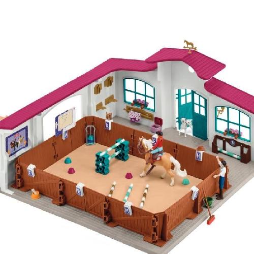 Figurine Miniature - Personnage Miniature Grand Manege Equestre. Coffret figurine et accessoires. Schleich 42639 Horse Club. Pour enfant des 5 ans