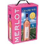 Grand Sud Merlot IGP Pays d'Oc - Vin rosé du Languedoc Roussillon - 3L
