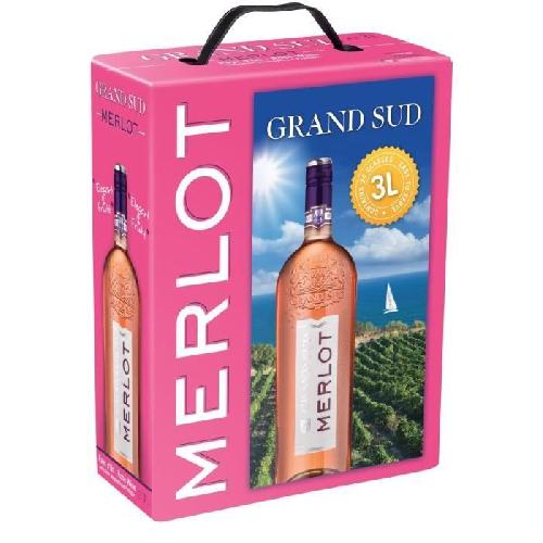 Vin Rose Grand Sud Merlot IGP Pays d'Oc - Vin rose du Languedoc Roussillon - 3L