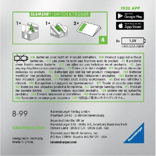 Circuit Miniature Gravitrax POWER - Elements Switch et Trigger - Ravensburger - Circuits de billes creatifs