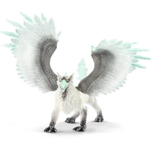 Figurine Miniature - Personnage Miniature Griffon de Glace. Figurine d'Action. Jouet schleich Réaliste et Durable aux Ailes Mobiles - Cadeau Pour Garçons et Filles des 7 ans