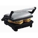 Grill barbecue 3 en 1 - RUSSELL HOBBS - Cook at Home - 17888-56 - 1800 W - 5 portions - Acier brossé